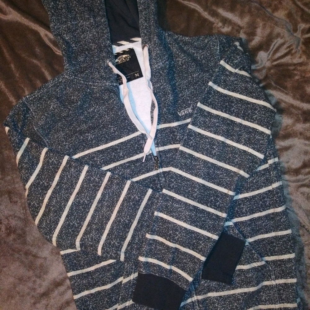 Vans Zip Up Striped Hoodie